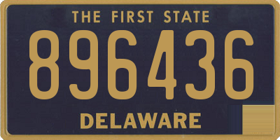 DE license plate 896436