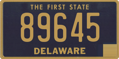 DE license plate 89645