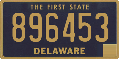 DE license plate 896453