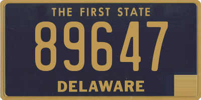 DE license plate 89647