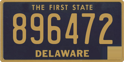 DE license plate 896472