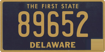 DE license plate 89652