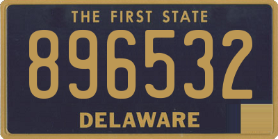 DE license plate 896532