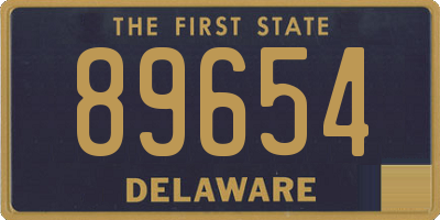 DE license plate 89654