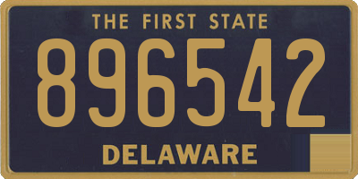DE license plate 896542