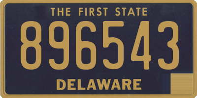 DE license plate 896543