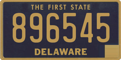 DE license plate 896545