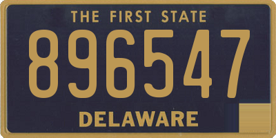 DE license plate 896547