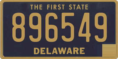 DE license plate 896549