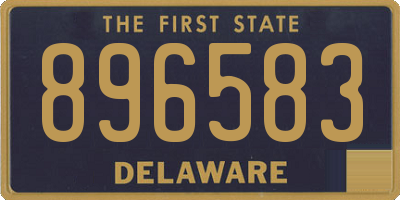 DE license plate 896583