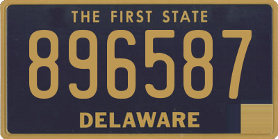 DE license plate 896587