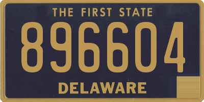 DE license plate 896604