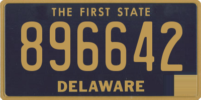 DE license plate 896642