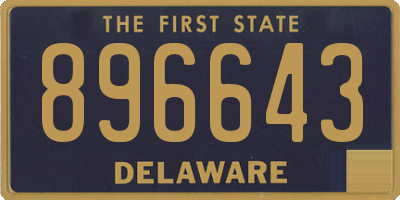 DE license plate 896643