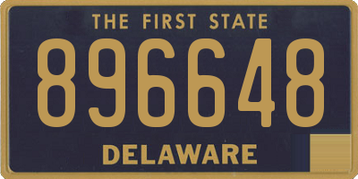 DE license plate 896648