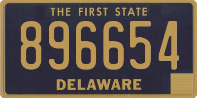 DE license plate 896654