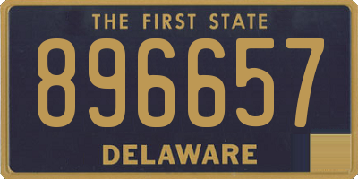DE license plate 896657
