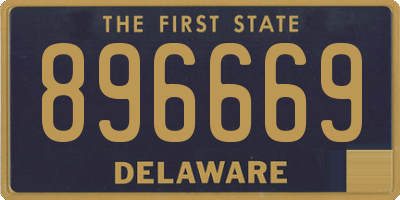 DE license plate 896669