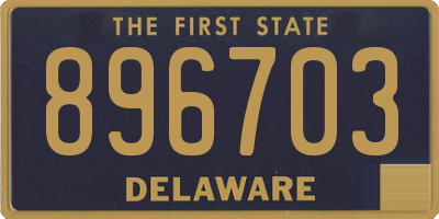DE license plate 896703