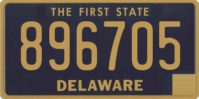 DE license plate 896705