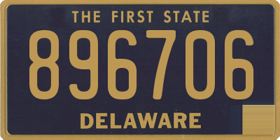 DE license plate 896706