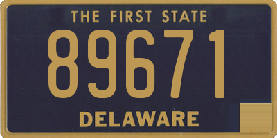 DE license plate 89671