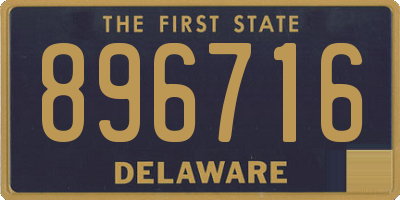 DE license plate 896716