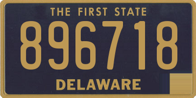 DE license plate 896718
