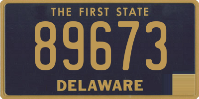 DE license plate 89673