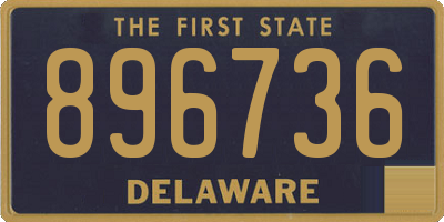 DE license plate 896736
