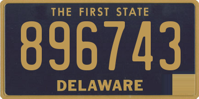 DE license plate 896743