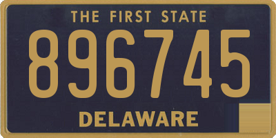 DE license plate 896745