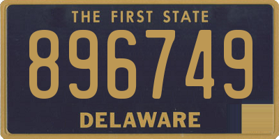 DE license plate 896749