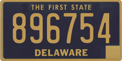 DE license plate 896754