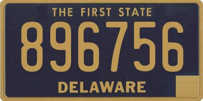 DE license plate 896756