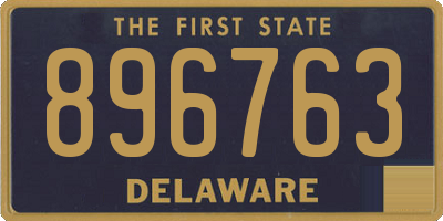 DE license plate 896763