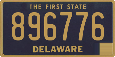 DE license plate 896776