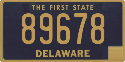 DE license plate 89678