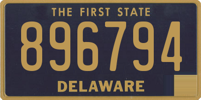 DE license plate 896794