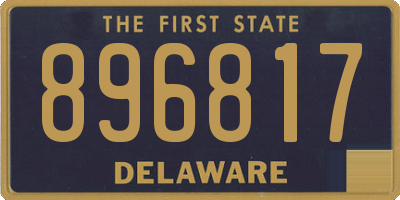 DE license plate 896817