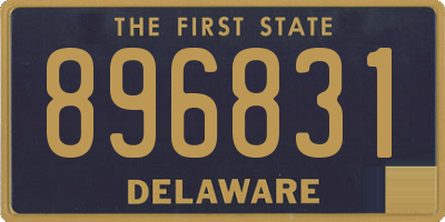DE license plate 896831