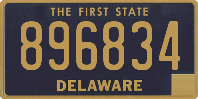 DE license plate 896834