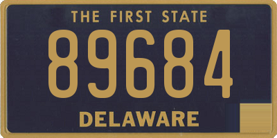 DE license plate 89684