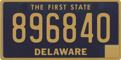 DE license plate 896840