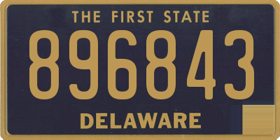 DE license plate 896843