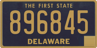 DE license plate 896845