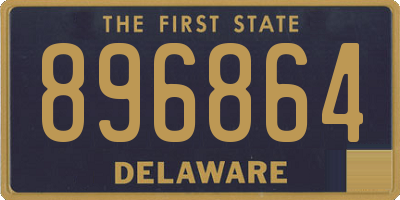 DE license plate 896864