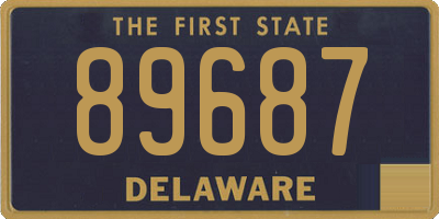 DE license plate 89687