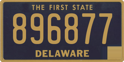 DE license plate 896877