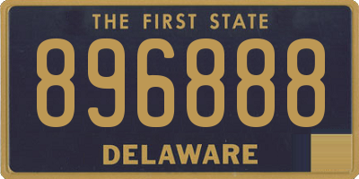 DE license plate 896888